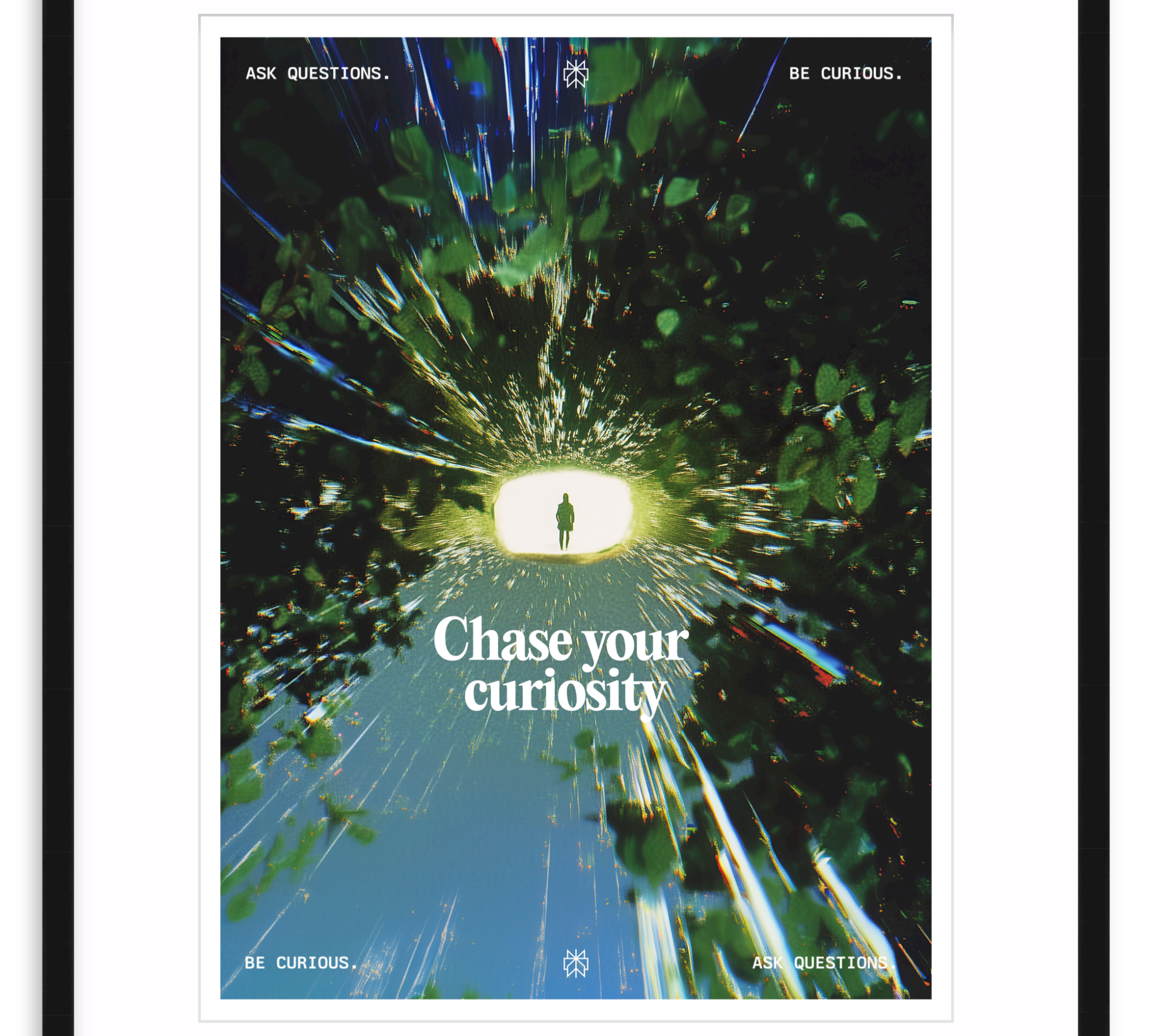 'Chase Your Curiosity' Framed Print