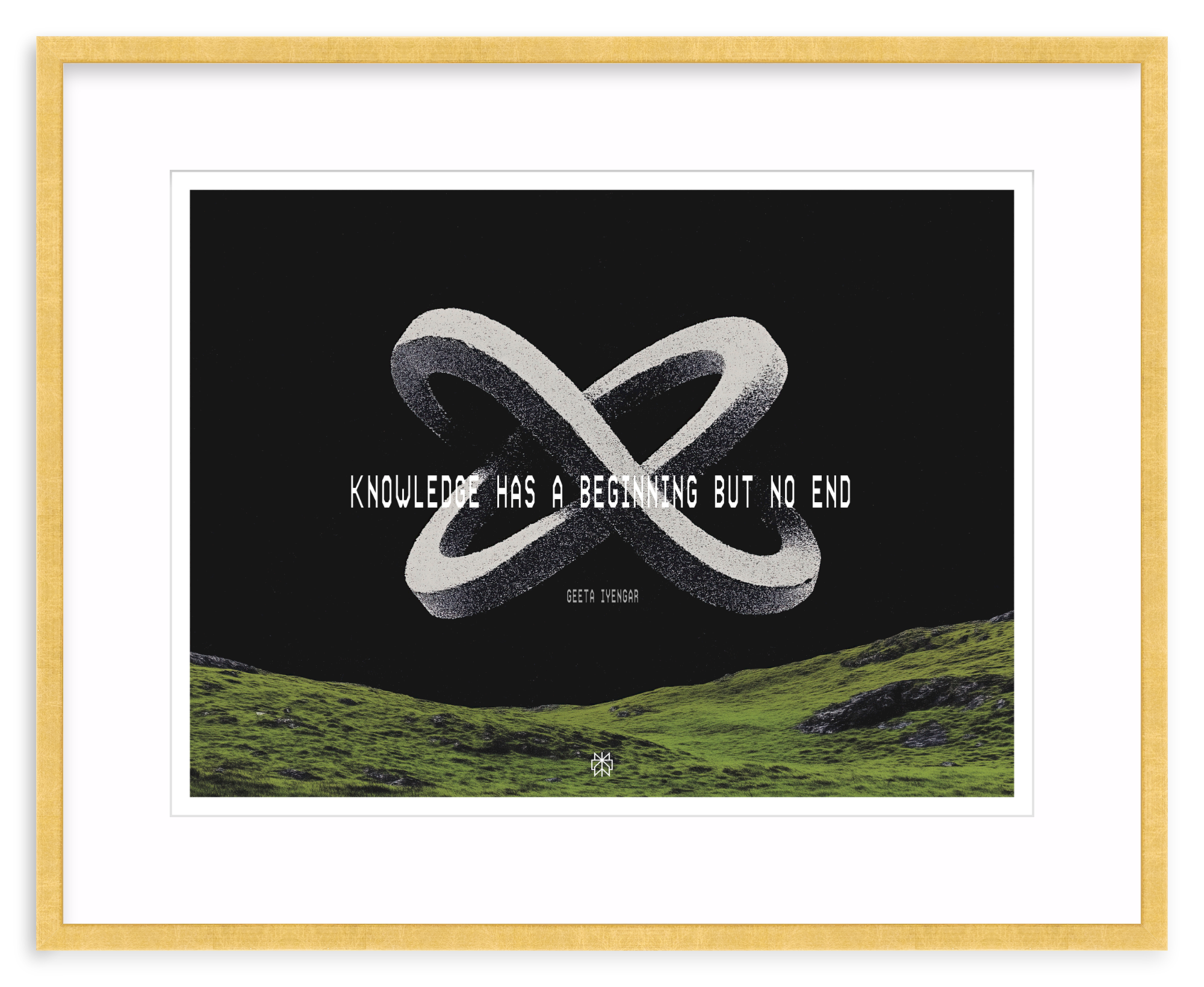 'Knowledge Has A Beginning' Framed Print