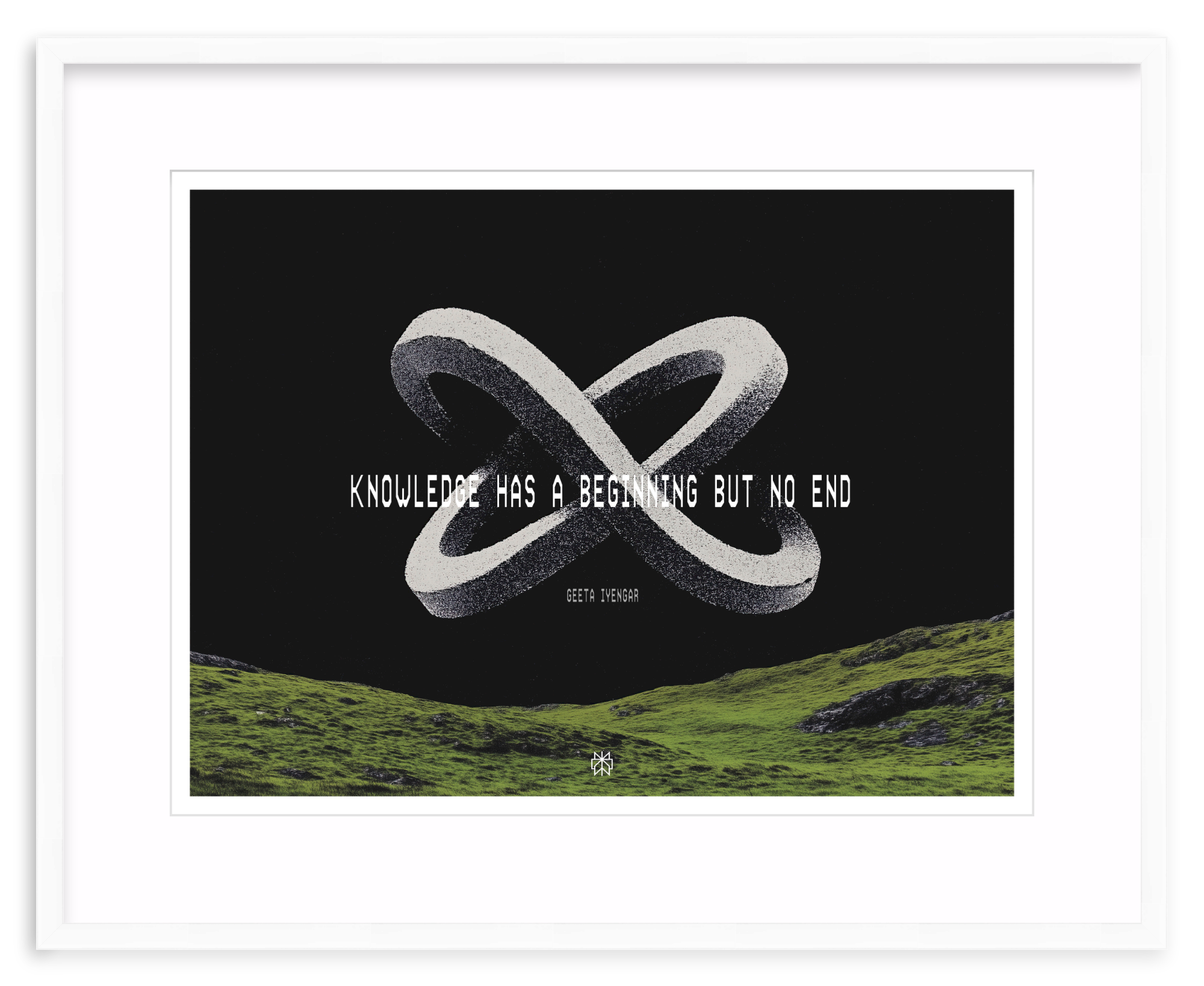 'Knowledge Has A Beginning' Framed Print