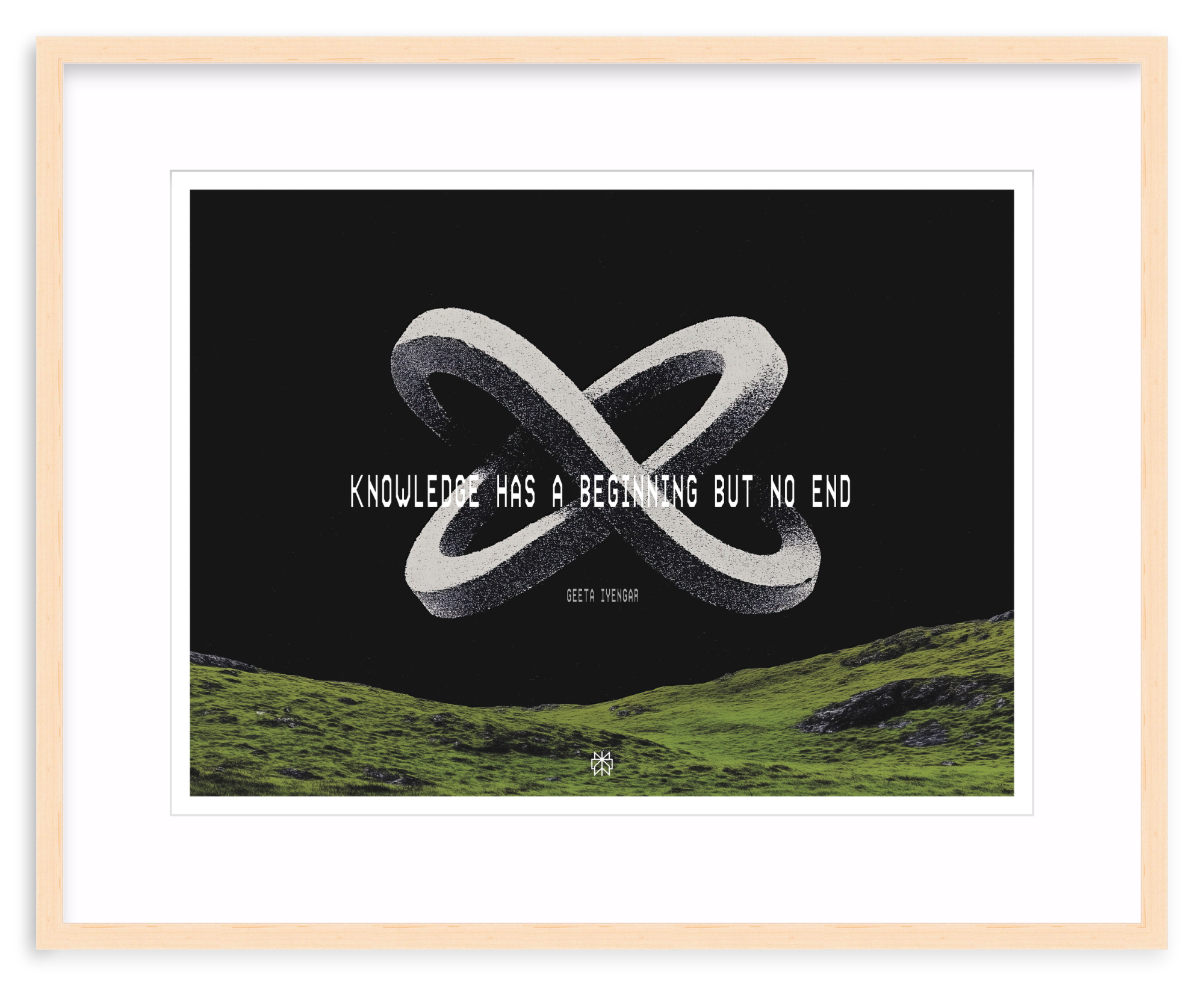 'Knowledge Has A Beginning' Framed Print