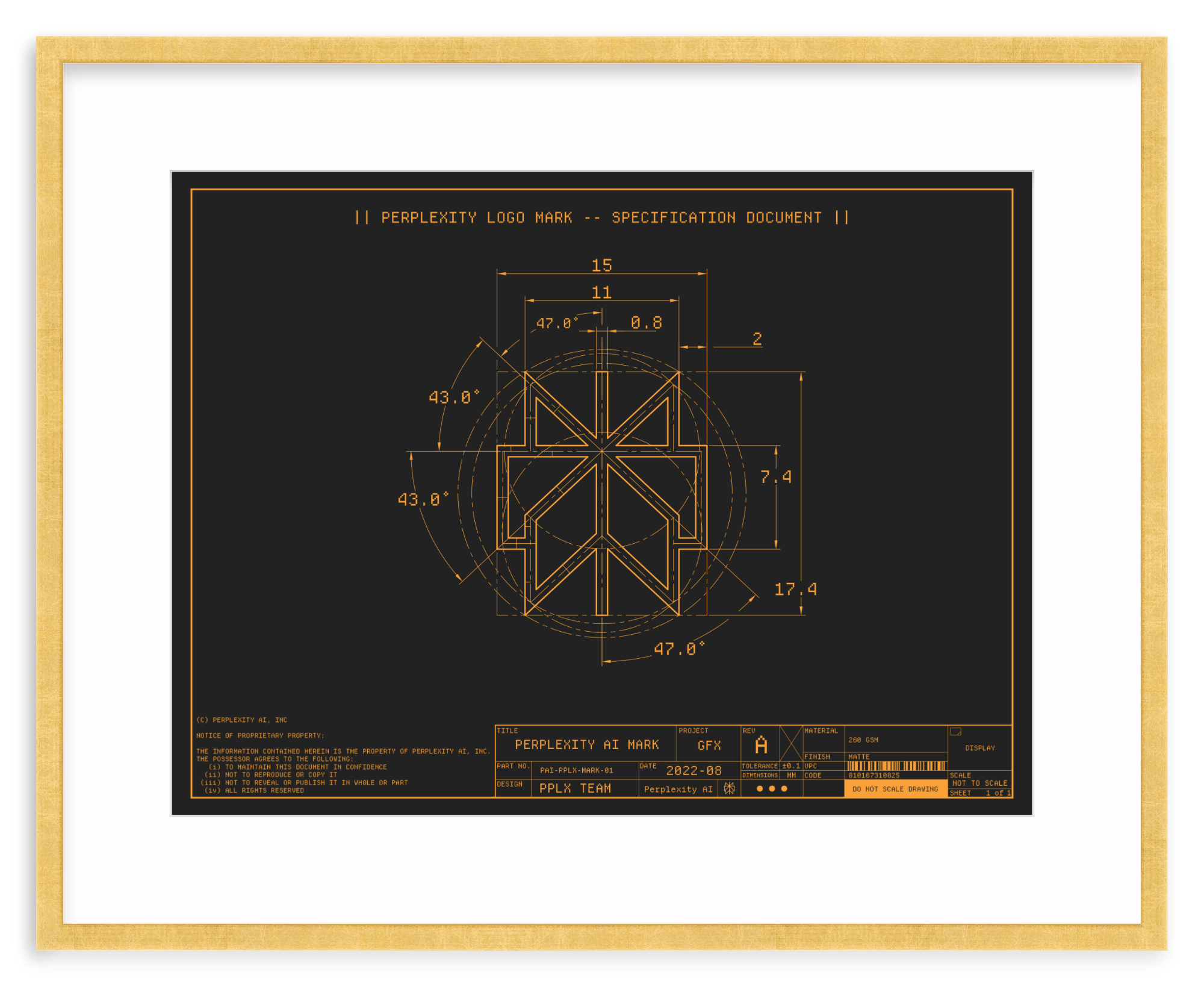 'Perplexity Logo Mark' Framed Print